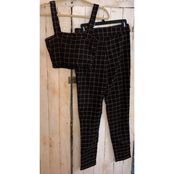 Forever 21 Plaid Crop Top & Pants Set - Picture 7 of 8